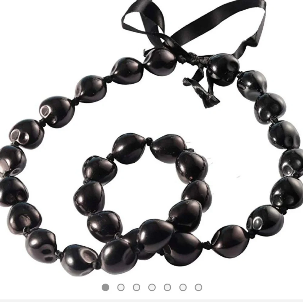 Hawaiian Kukui nut necklace.